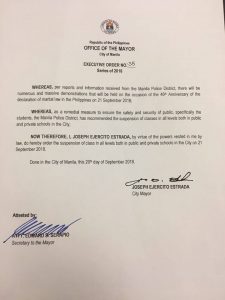 #WalangPasok_Manila_sep 21_ 2018